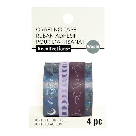 12 Packs: 4 ct. (48 total) Dark Rainbow Crafting Washi Tapes by Recollections™